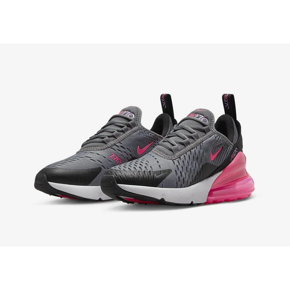 Nike Air Max 270 Hyper Pink Smoke Grey Black Sz 6.5y Wmn’s 8 943345-031 - Picture 1 of 8